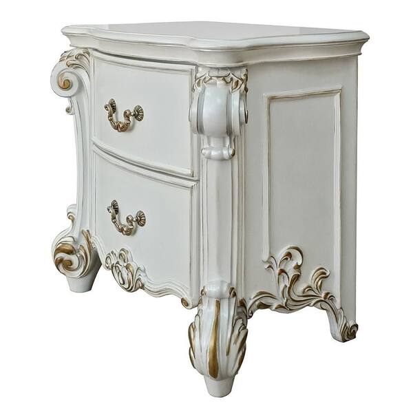 Acme Furniture Vendome Antique Pearl 2-Drawer Nightstand (31 in. H
