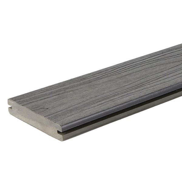 Unbranded 1 in. x 6 in. x 16 ft. Sylvanix Elite Decking - Aspen Grey/Lake Grey Grooved Edge Fully Encapsulated