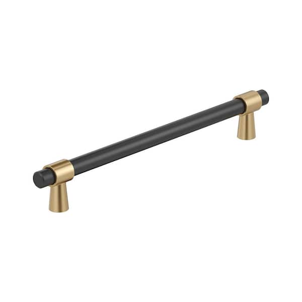 Mergence 12 in. (305mm) Center-to-Center Matte Black/Champagne Bronze Modern Appliance Pull