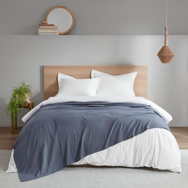 Gauze Blue King 100% Cotton Lightweight Blanket