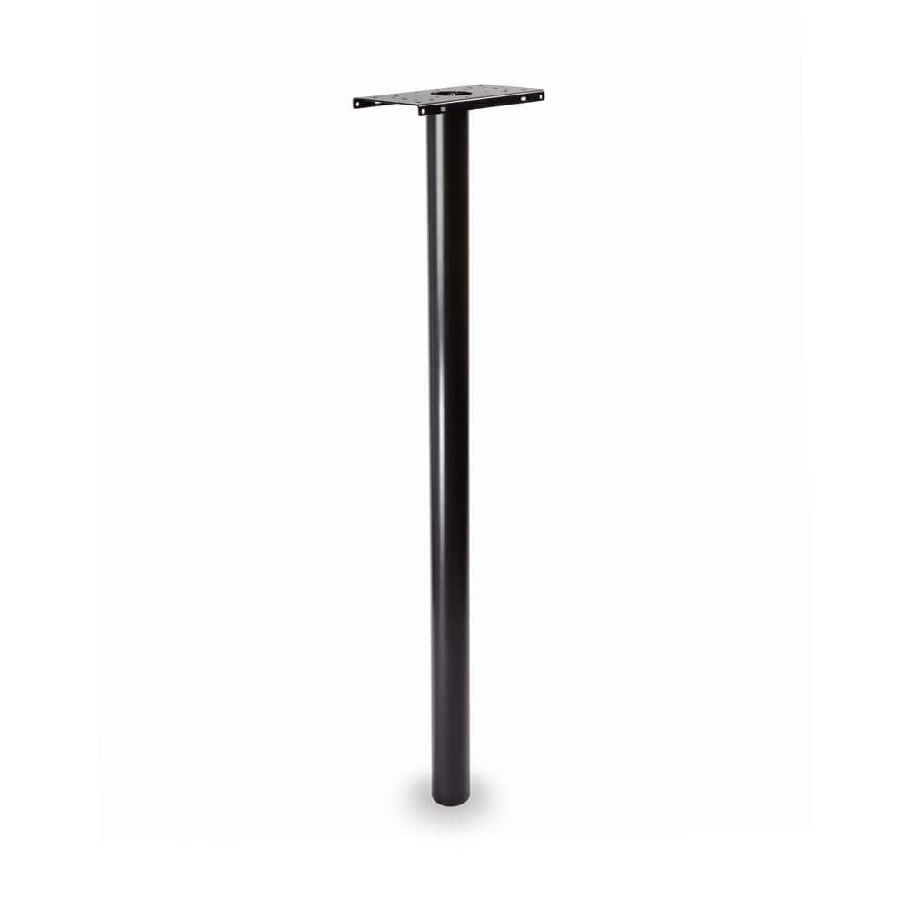 Pacifica 53.5" Black Powder Coated Steel Mailbox Post