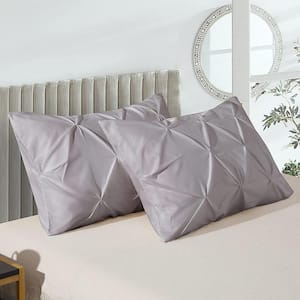 Pillow Shams Set of 2 Queen Size Pillow Shams Gray Pillow Shams Queen Sham Pillow Case 2-Packs