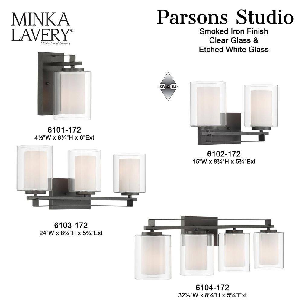 Smoked Iron Cylinder Outdoor Wall Sconce with Etched Glass