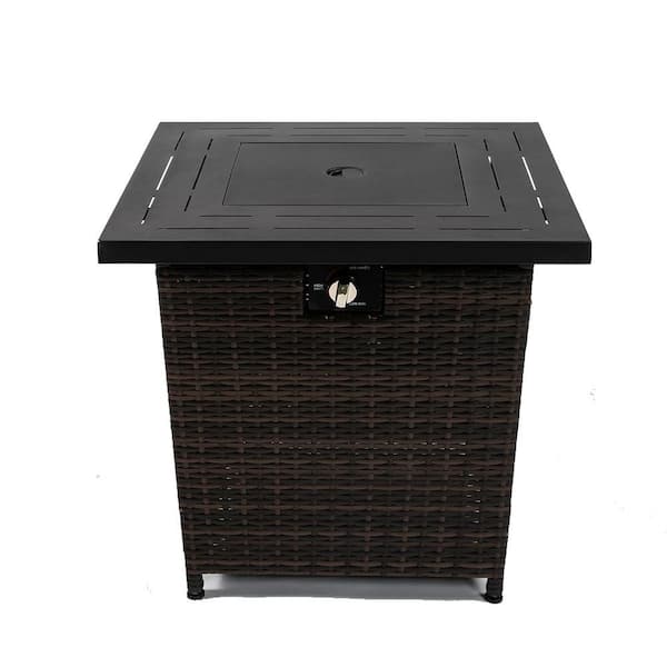 Sudzendf 28 in. 40000BTU Wicker Square Fire Pit Table ZTPO12-52 - The ...