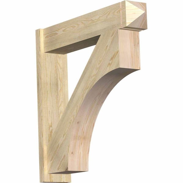 Ekena Millwork 8 in. x 38 in. x 38 in. Douglas Fir Westlake Arts and Crafts Rough Sawn Outlooker