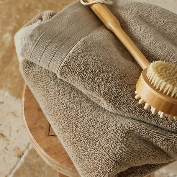 The Company Store Company Cotton Plush Spa Solid Mocha Cotton