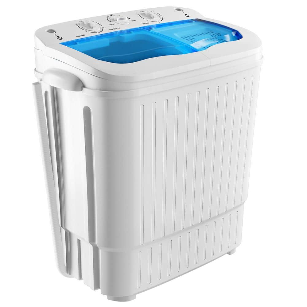 Dalxo 1.77 cu.ft 22.24-in W Portable Washing Machines in Blue, Blue and whte