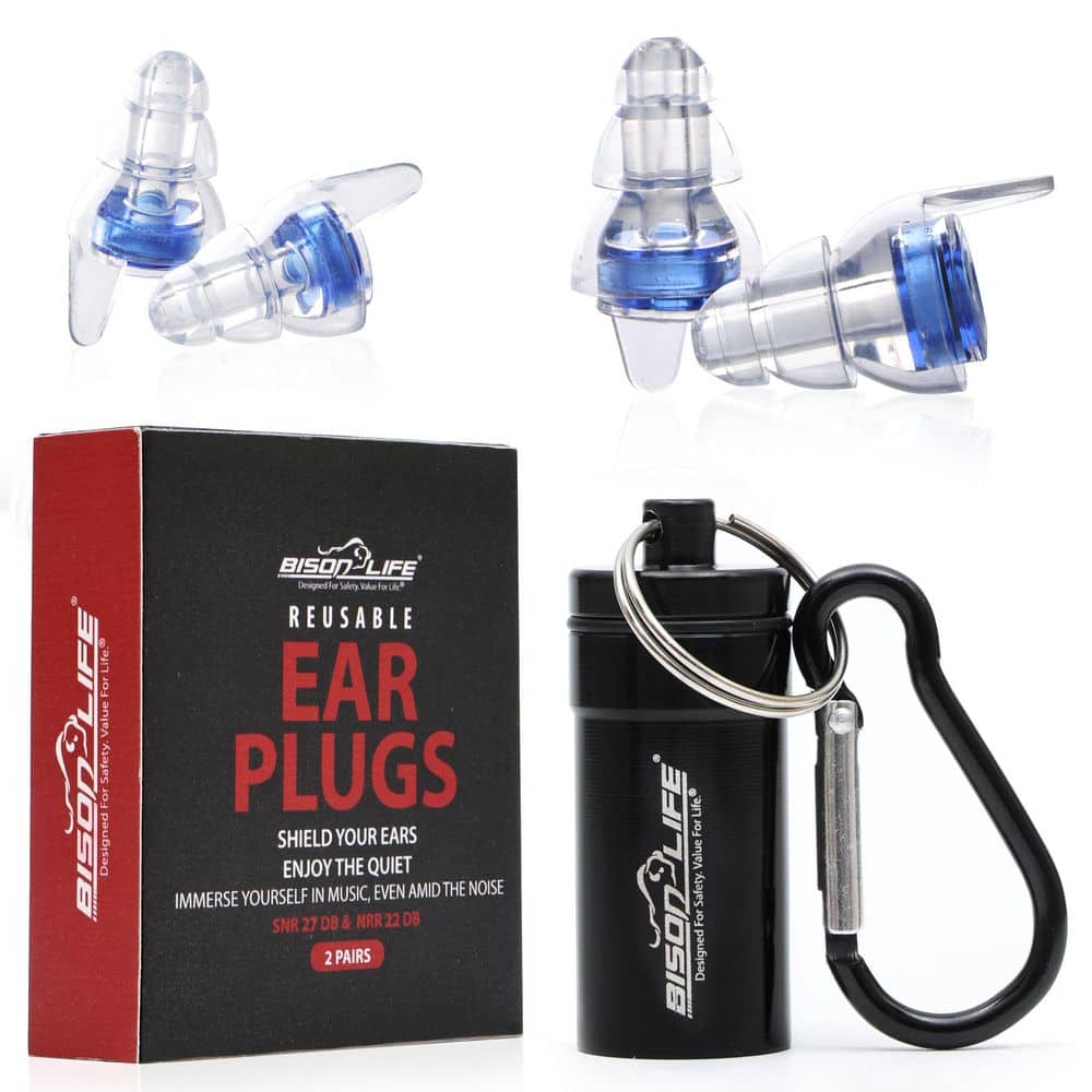 High-Fidelity Reusable Silicone Ear Plugs with Noise Reduction SNR 27 dB, Includes 2 Pairs in 1 Set and Travel Case price history on PriceWatchPro