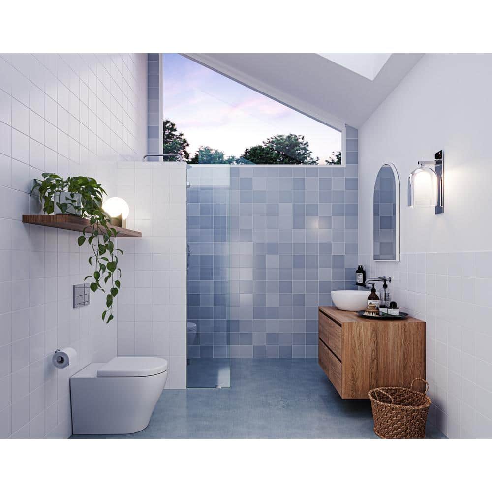 Vela 78" Frameless Glass Shower Panel with Chrome Hardware