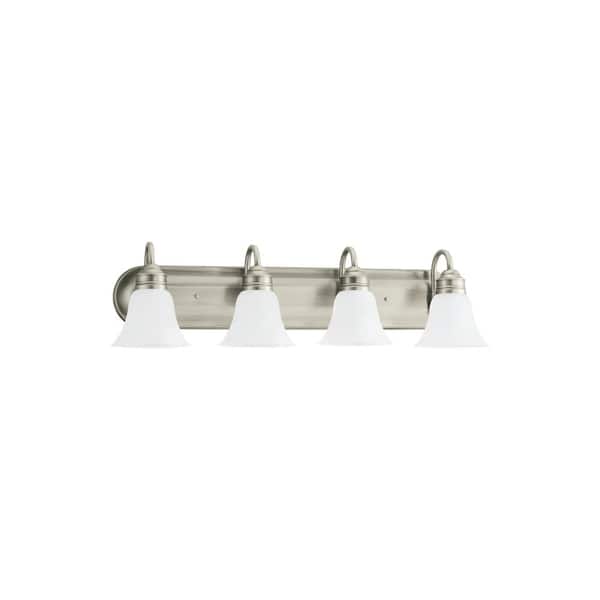 Generation Lighting Gladstone 4-Light Antique Brushed Nickel Bath Light with LED Bulbs