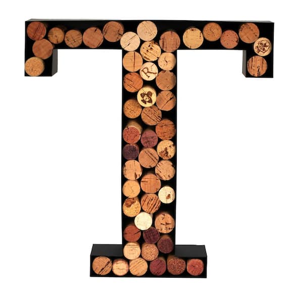 Unbranded Wine Cork Holder Letter T - Wine Accessories Perfect Gift To Store Wine Corks, Wine Decor or Wine Cork Holder Decor