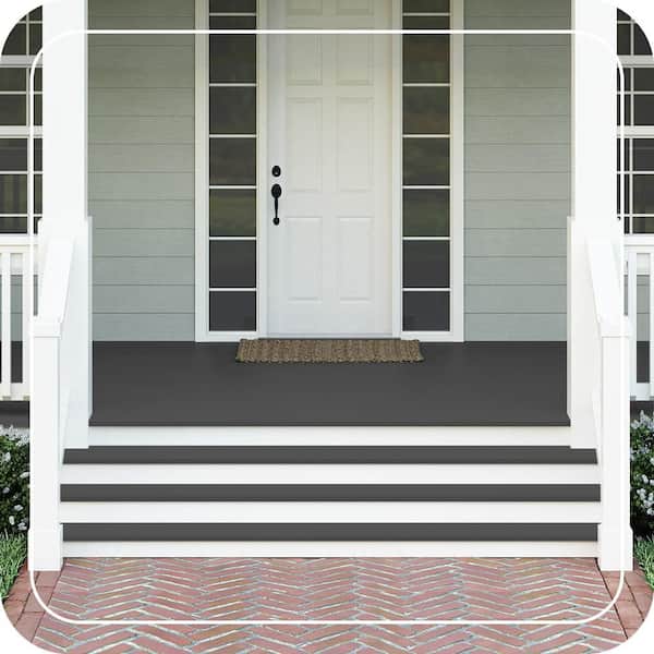 1 gal. #PPU25-01 Carbon Copy Textured Low-Lustre Enamel Interior/Exterior Porch and Patio Anti-Slip Floor Paint
