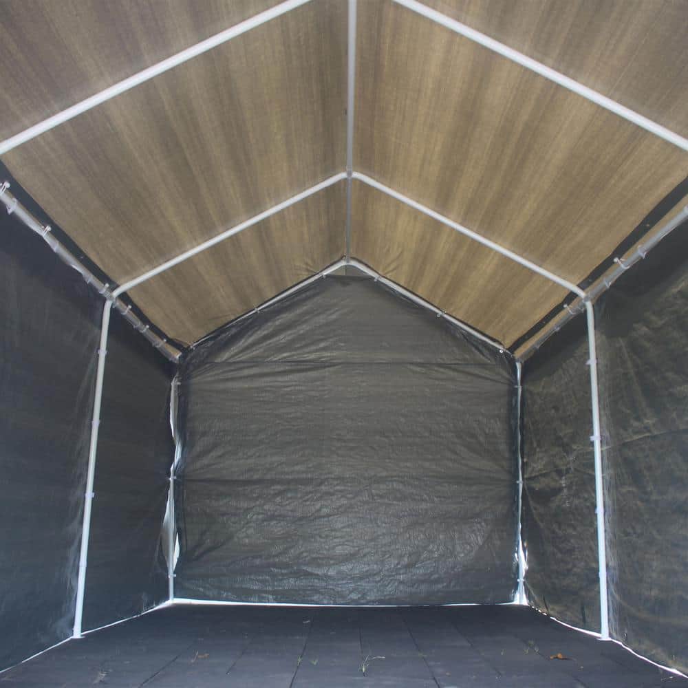 Gray 10' x 20' Heavy Duty Outdoor Carport Tent