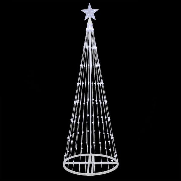 Kringle Traditions 72 in. Christmas Cool White LED Animated Lightshow ...