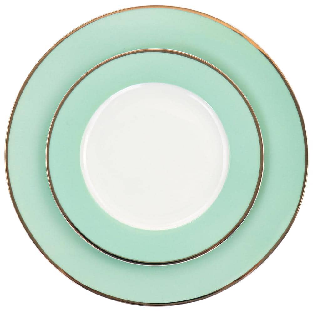 Martha Blue and White Ceramic 12-Piece Dinnerware Set