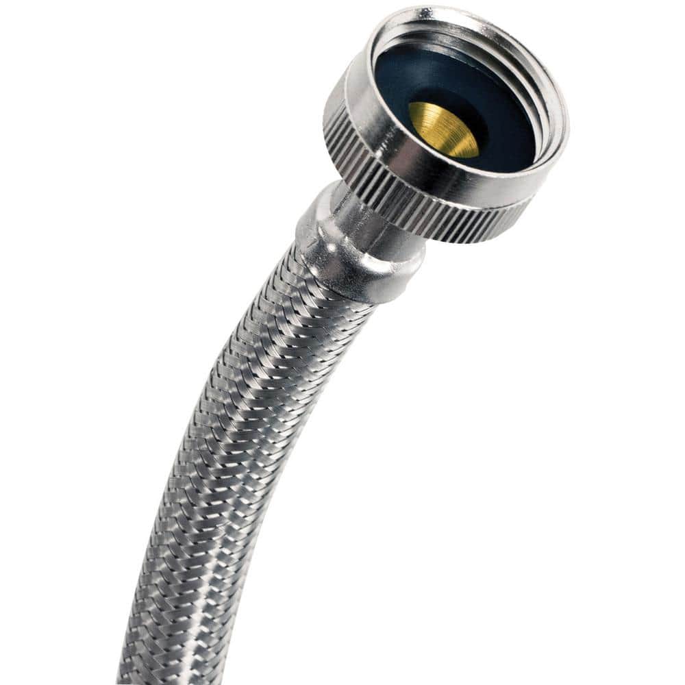 5ft Braided Stainless Steel Washing Machine Hoses with Brass Fittings