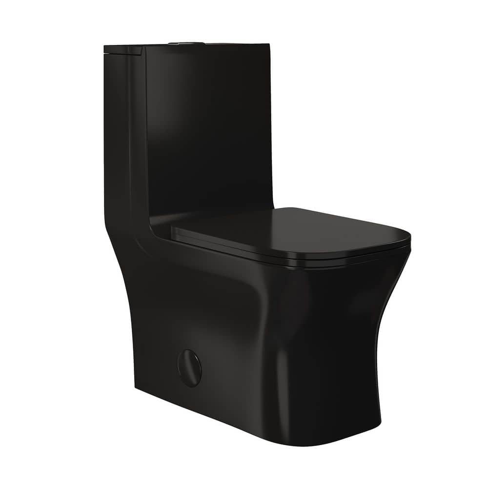 Swiss Madison Concorde 1-Piece Square Toilet Dual Flush in Glossy
