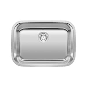 STELLAR 25 in. Undermount Single Bowl 18-Gauge Stainless Steel Kitchen Sink