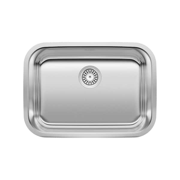 STELLAR 25 in. Undermount Single Bowl 18-Gauge Stainless Steel Kitchen Sink