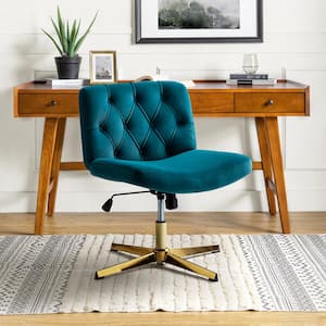 Alan Teal 360° Swivel and Height Adjustable Tufted Task Chair