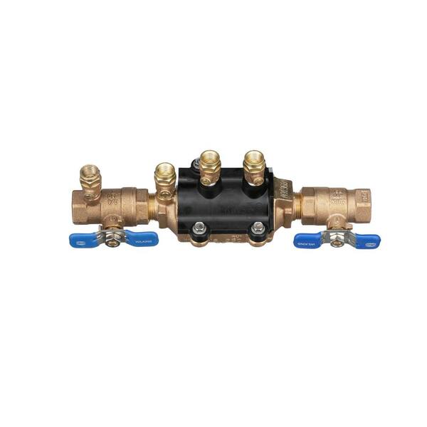 Watts 3/4 in. Bronze FPT x FPT Double Check Valve Assembly Backflow  Preventer 007M3QT - The Home Depot