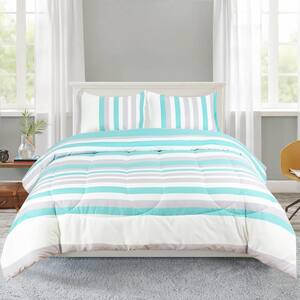 3-Piece All Season Bedding Queen size Comforter Set, Ultra Soft Polyester Elegant Bedding Comforters, Green