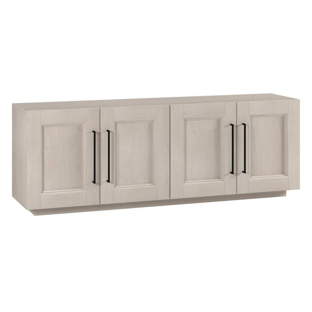 Alder White Rectangular TV Stand with Plinth Base