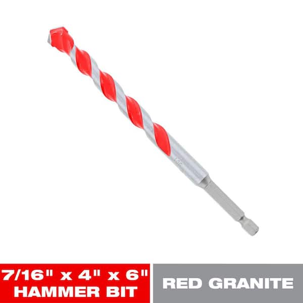DIABLO 7/16 in. x 4 in. x 6 in. SPEEDemon Red Granite Carbide-Tipped Hammer Drill Bit