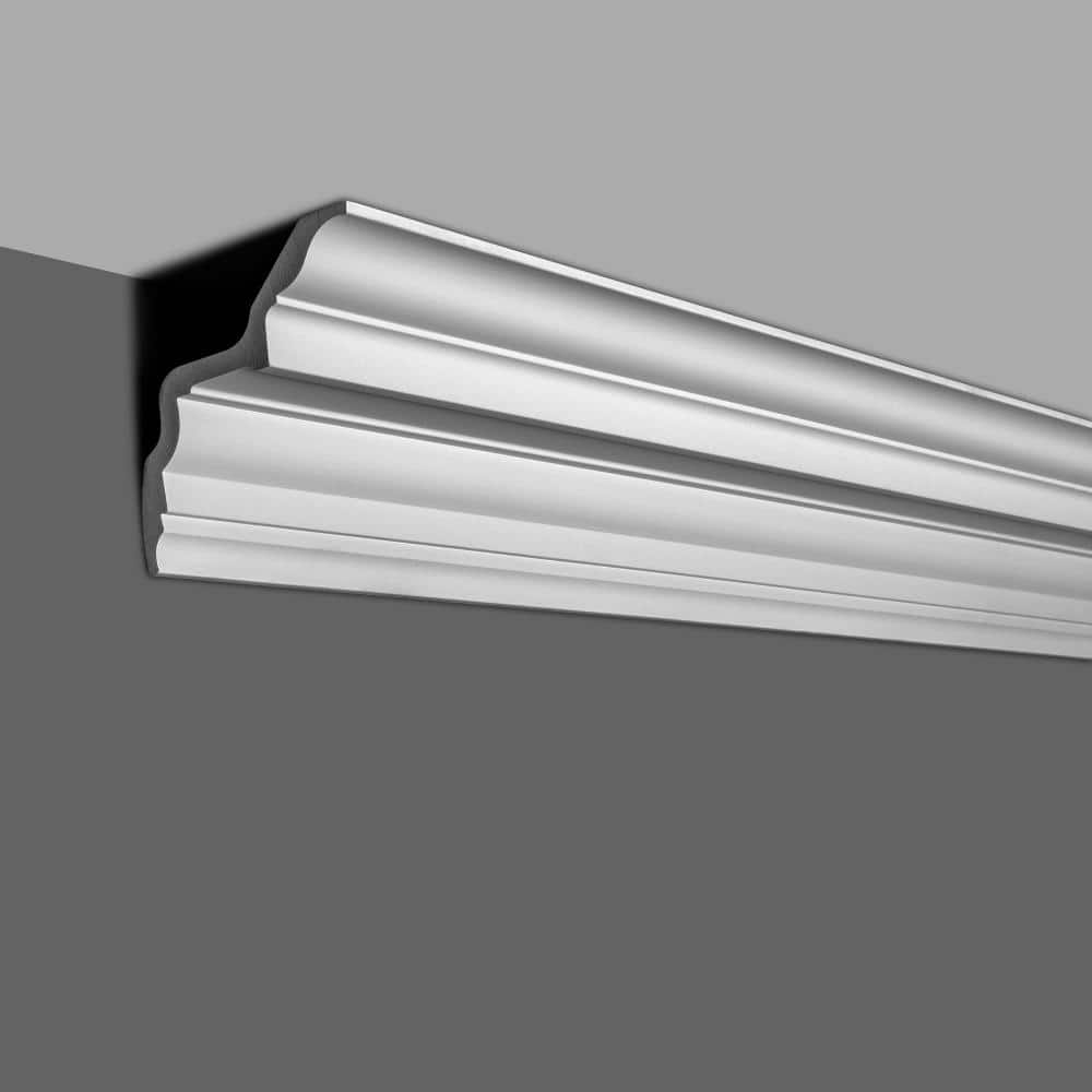 6-inch Primed White Polyurethane Crown Moulding Sample