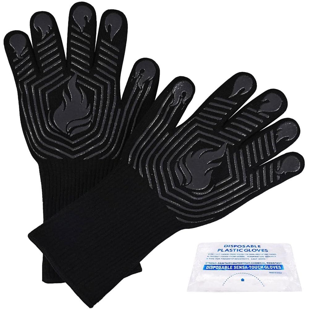 1472°F Heat Resistant BBQ Gloves, Fireproof Silicone Non-Slip Oven Mitts for Grilling, Cooking, Baking & Camping price history on PriceWatchPro