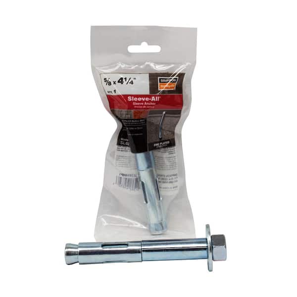 Simpson Strong-Tie Sleeve-All 5/8 in. x 4-1/4 in. Hex Head Zinc-Plated Sleeve Anchor