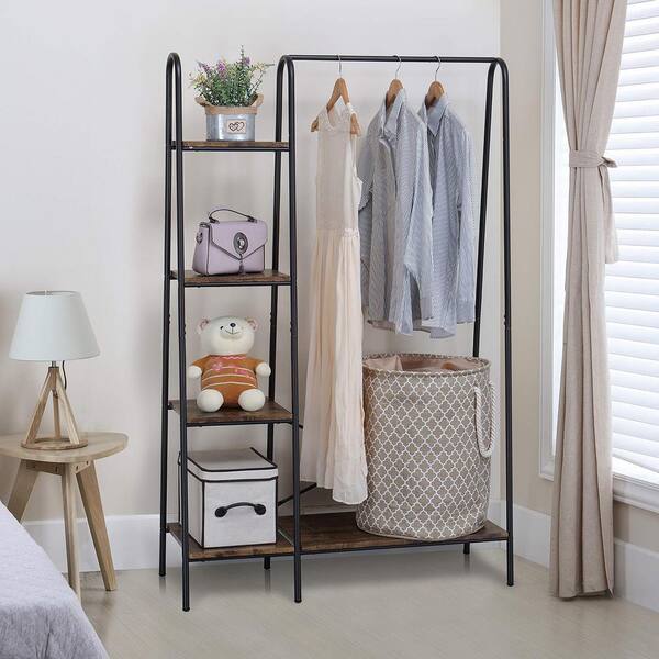 1pc Triangular Clothes Hanger With Wheels, Bedroom Coat Rack With Hat Stand  On Wheels, Simple But Practical Garment Rack For Clothes Storage