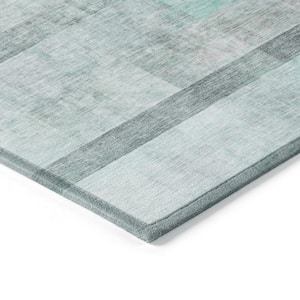 Chantille ACN568 Teal 2 ft. 6 in. x 3 ft. 10 in. Machine Washable Indoor/Outdoor Geometric Area Rug