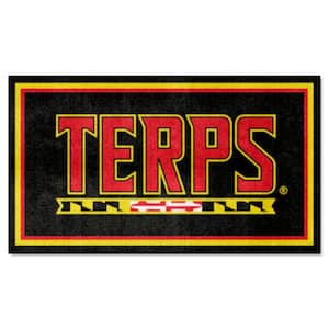 Maryland Terrapins Black 3 ft. x 5 ft. Plush Area Rug