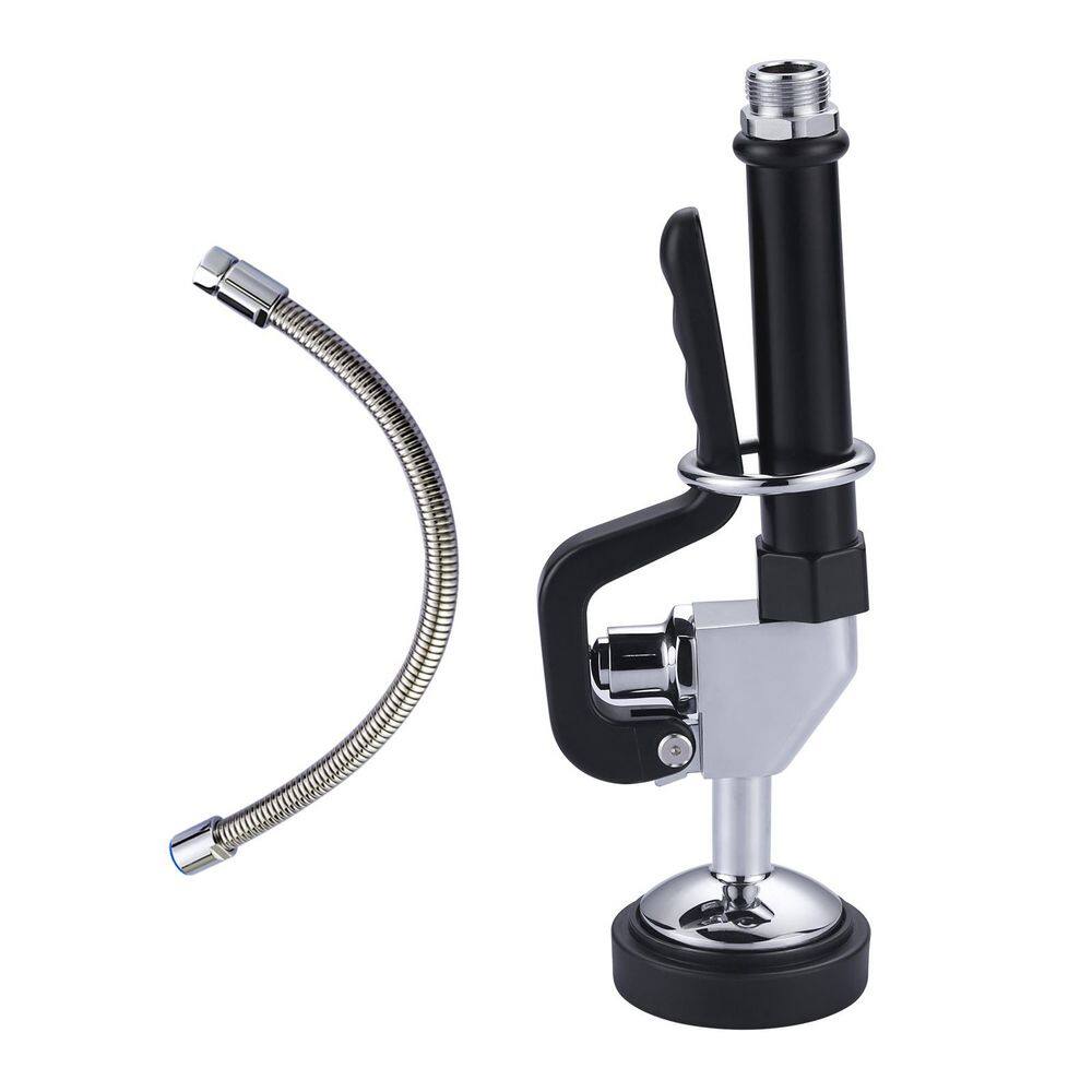 Commercial Pre Rinse Sprayer Head with 18.5 in. Stainless Steel Hose Assembly Kit in Black and Chrome price history on PriceWatchPro