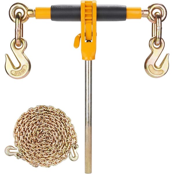 SKYSHALO Ratchet Chain Binder, 5/16 in.-3/8 in. Heavy Duty Load Binders, with G80 Chains 7100 lbs. Secure Load Limit