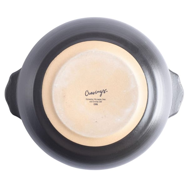 Cravings by Chrissy Teigen 2.5 Quart Donabe-Style Stoneware Clay Pot with Lid in Black