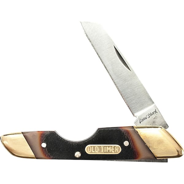 Schrade 2.6 in. Carbon Steel Wood Folding Knife
