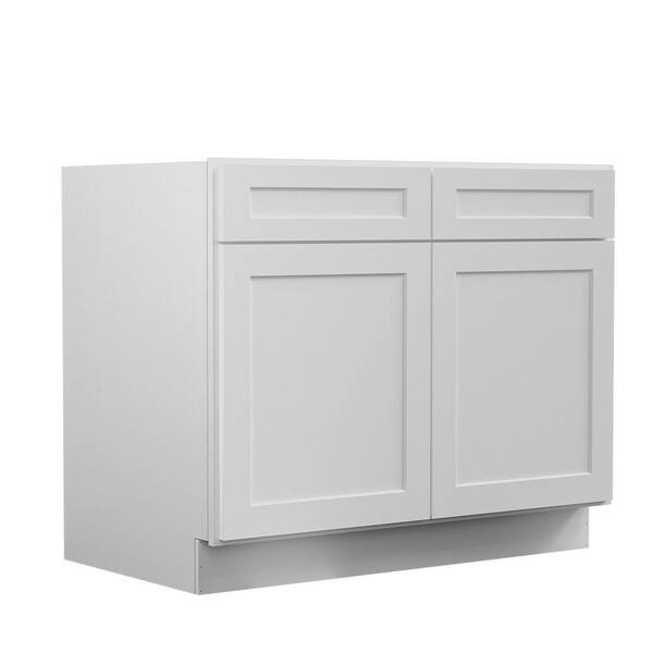 42 in. W x 24 in. D x 34.5 in. H Ready to Assemble Plywood Base Kitchen Cabinet in Shaker Dove