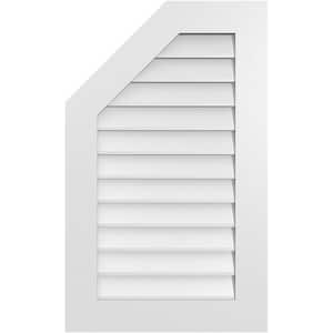 22 in. x 36 in. Octagonal Surface Mount PVC Gable Vent: Decorative with Standard Frame