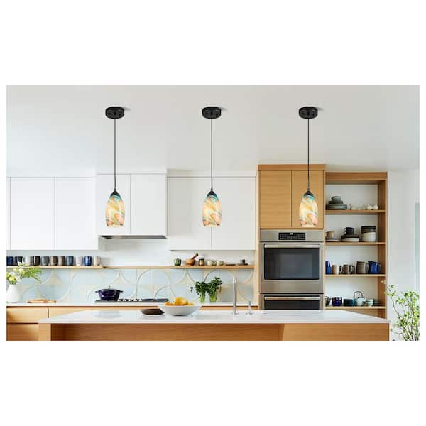 ZHLWIN Kitchen Lighting 60W 1-Light Multi Color 1-Pack Glass