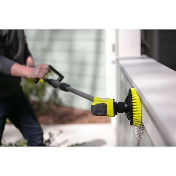 RYOBI ONE+ 18V Cordless Compact Power Scrubber Kit with 2.0 Ah Battery,  Charger, and 6 in. 4-Piece Microfiber Cleaning Kit P4510K-A95MFK2 - The  Home Depot