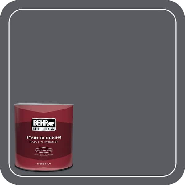 BEHR ULTRA 1 qt. #PPU18-02 Pencil Point Extra Durable Flat Interior Paint & Primer