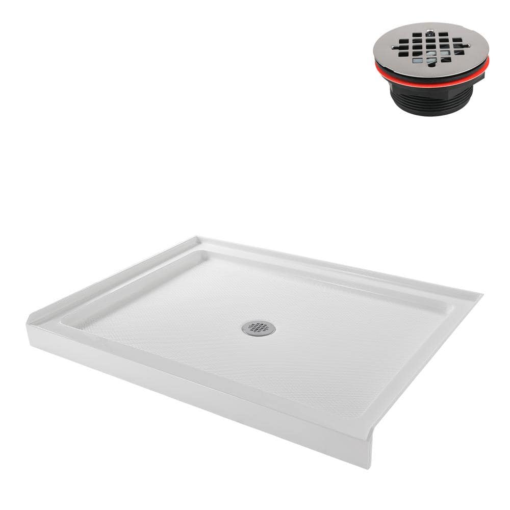 48'' x 36'' Glossy White Acrylic Rectangular Shower Base
