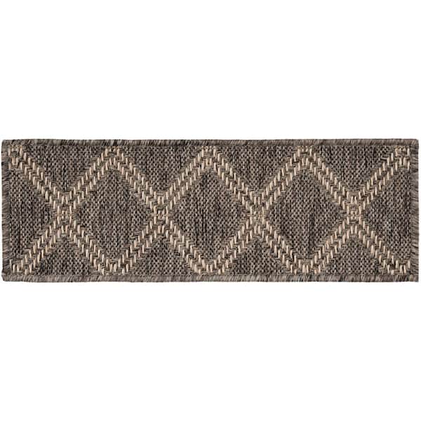 Stratford Santorini Diamond Pebble/Natural 9 in. x 33 in. Stair Tread Cover