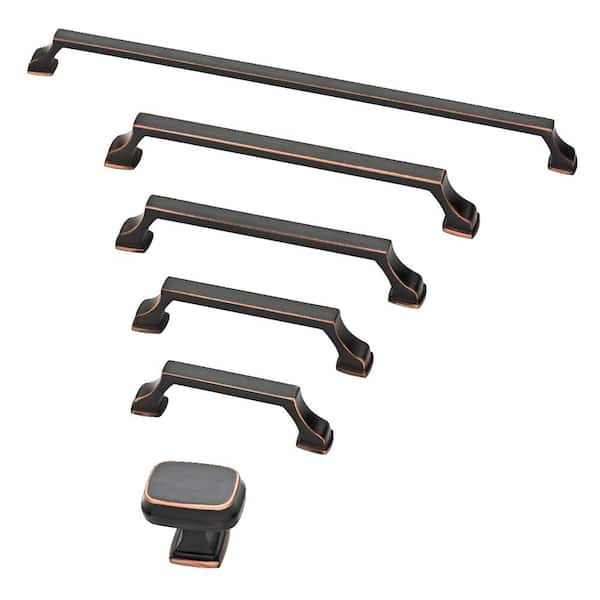 Liberty - Brightened Opulence 1-5/16 in. (34 mm) Bronze with Copper Highlights Square Cabinet Knob