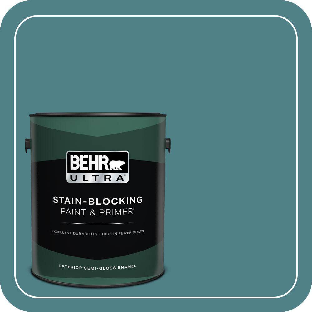 1 gal. #ICC-75 Tapestry Teal Semi-Gloss Enamel Exterior Paint & Primer price history on PriceWatchPro