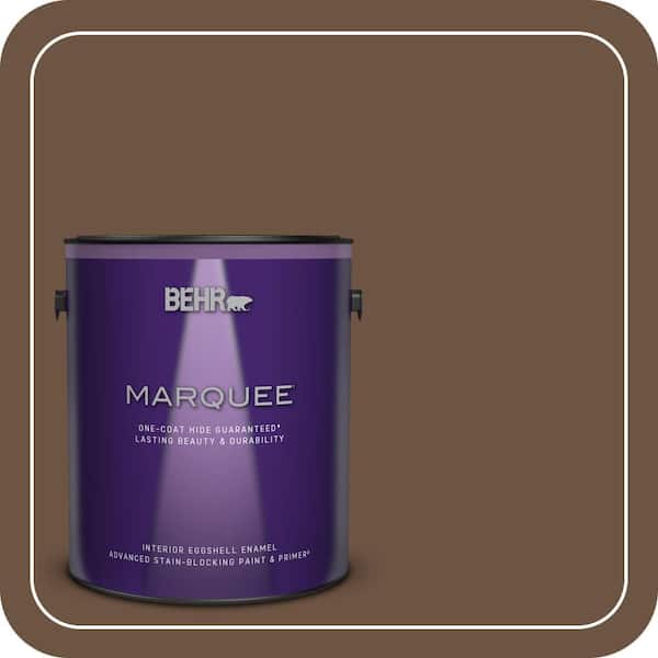 BEHR MARQUEE 1 gal. #280F-7 Breakfast Blend Eggshell Enamel Interior Paint & Primer