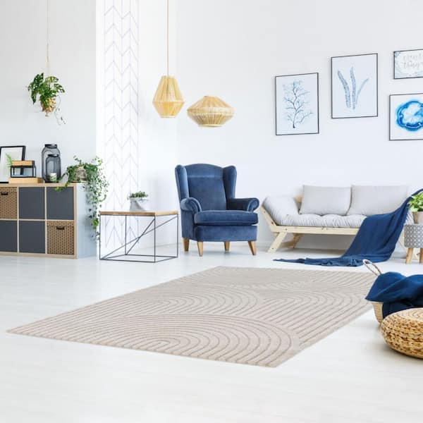 Caserio Charcoal 7 ft. x 9 ft. Modern Geometric Area Rug