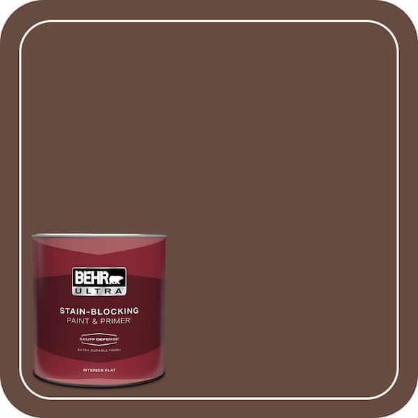 BEHR ULTRA 1 qt. #QE-16 Earth Chicory Extra Durable Flat Interior Paint & Primer